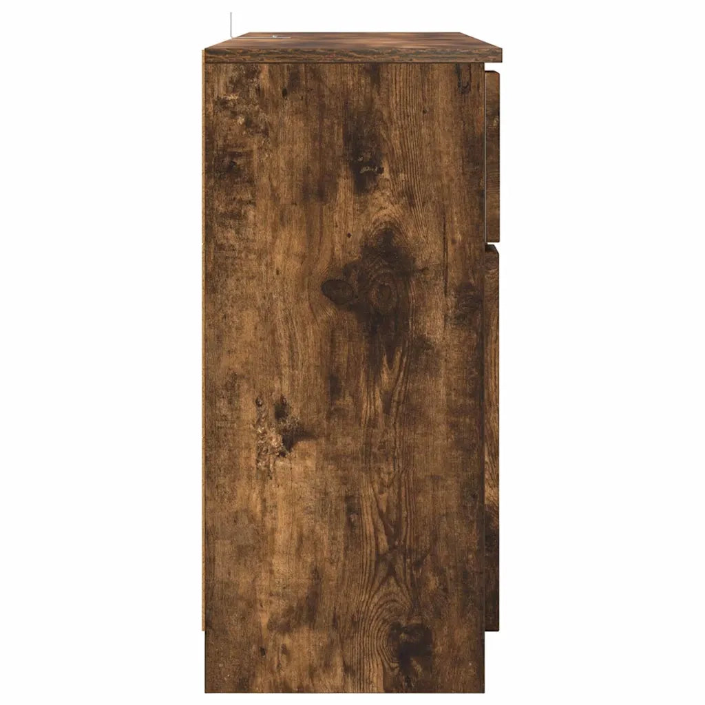 Credenza | Madia | Buffet da pranzo | Armadio da pranzo Rovere fum¨¦ 100 x 30 x 65,6 Legno multistrato