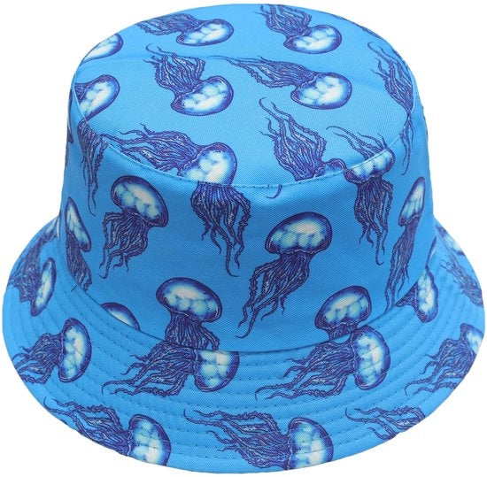 Cappello da Sole Modo - Cappello da Spiaggia - Cappello da Pescatore - Cappello in Canapa - Cappello con Disegno di Fiori - Altezza Cappello 7 cm - Circonferenza della Testa 54,5-59 cm