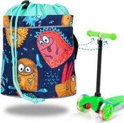 Stuurtas riflettente per bambini – Stuarta per biciclette da traino riflettente & cesti per biciclette da traino | Per biciclette da traino, tricicli e biciclette per bambini | Disegni colorati – Ideale per compleanni