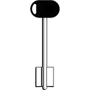 CHIAVE DOPPIA MAPPA MOTTURA 92106/5 ORIGINALE - SERIE 20 E 52 OTTONE NICHELATO MTNCBP- 5 pezzi