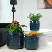 VASI Set da 3 pezzi Ø38/30,5/23 cm Ceramica Blu navy