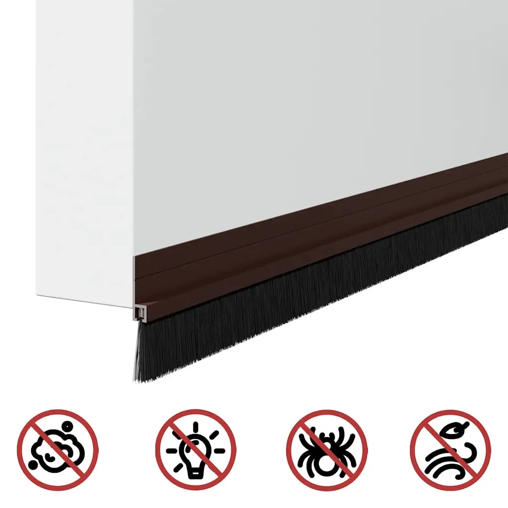 Spazzole per porte autoadesive 6 pz Marrone 100 cm CFW3016835