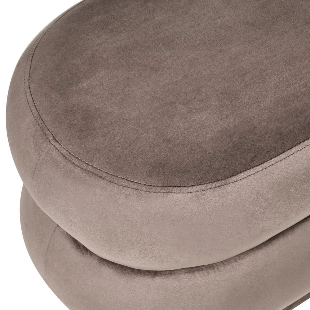Panca decorativa in velluto marrone soggiorno camera da letto moderno