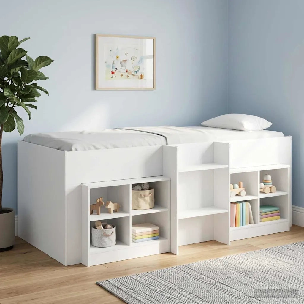 Letto Alto per Bambini | Letto Infantile | Lettino 2 pcs Bianco 90 x 200 cm