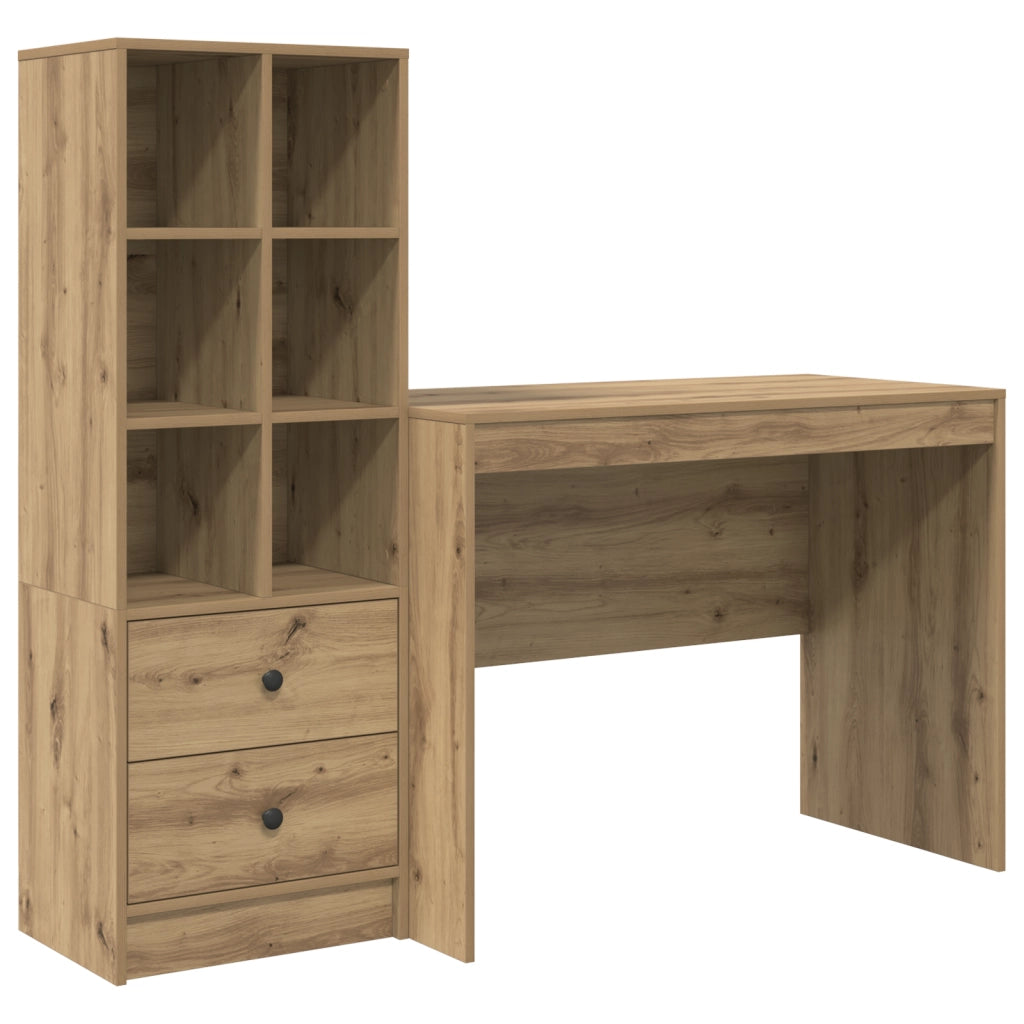 Scrivania con Magazzino Quercia Artigianale Legno Ingegnerizzato