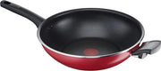 Wok in acciaio inossidabile da 30 cm - Adatto per induzione, gas e forno - Rivestimento in titanio - Maniglia ergonomico - Visualizzazione del segnale di temperatura