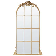 Specchio da parete in metallo dorato 66 x 124 cm Specchio decorativo da parete per finestra in stile vinatge da appendere.