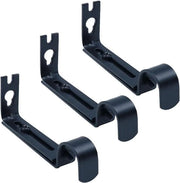 Set di 3 Braccio di Finestra con Maniglione in Acciaio Inox con Finitura Satinata - Regolabile (Nero)