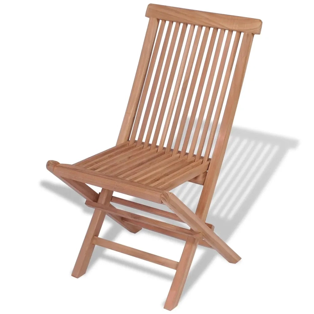 Set da Pranzo Giardino 11 pz Sedie Pieghevoli Massello di Teak 43043
