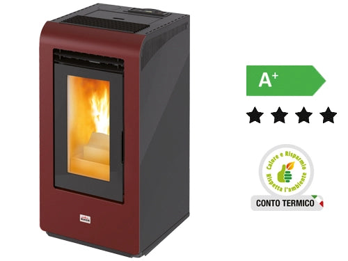 STUFE PELLET QUEENPLUS HE10 BORDEAUX CAN