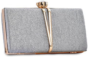 Borsa a Tracolla con Pailletti Luccicanti per Donna Borsa da Sera con Diamanti Borsa Piccola a Tracolla Elegante Borsa a Tracolla con Catenina per Matrimonio, Festa, Promozione Argento