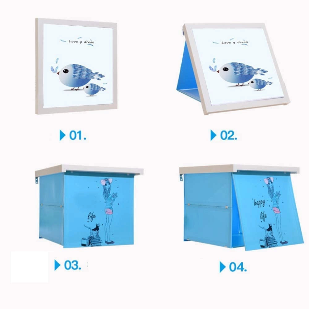 Trade Shop - Armadietto Da Bagno Nascosto Pieghevole Impermeabile Portaoggetti Salvaspazio -
