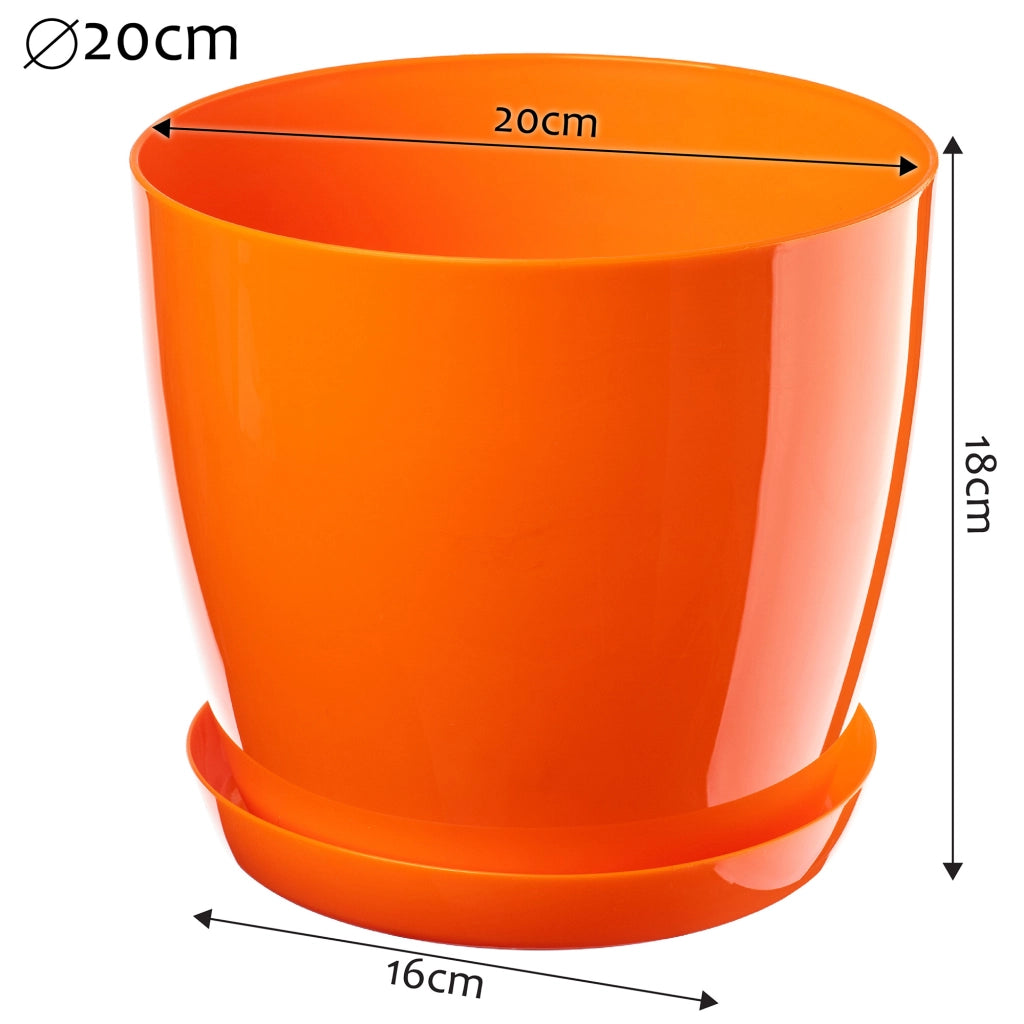 Vaso da fiori KADAX con supporto, ciotola, supporto per fiori, 20 cm arancione
