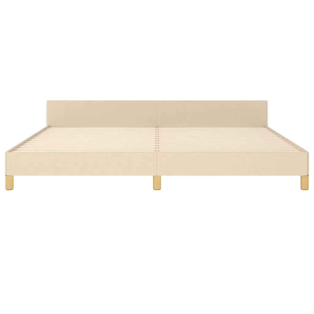Giroletto senza Materasso-Struttura Letto Crema 200x200 cm in Tessuto 328199