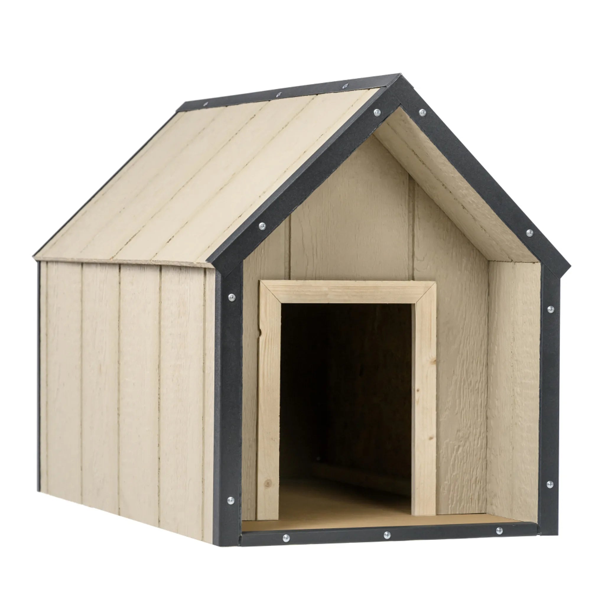 Cuccia per cani in legno LP SmartSide - 57 x 95 x H68 cm, Taglia M - TIMBELA M971-1