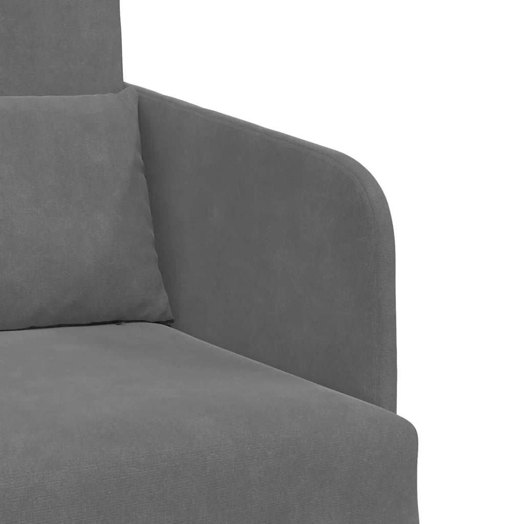 Divano letto-Sofa Letto-Daybed Grigio scuro 65 x 80 x 83 cm Velluto