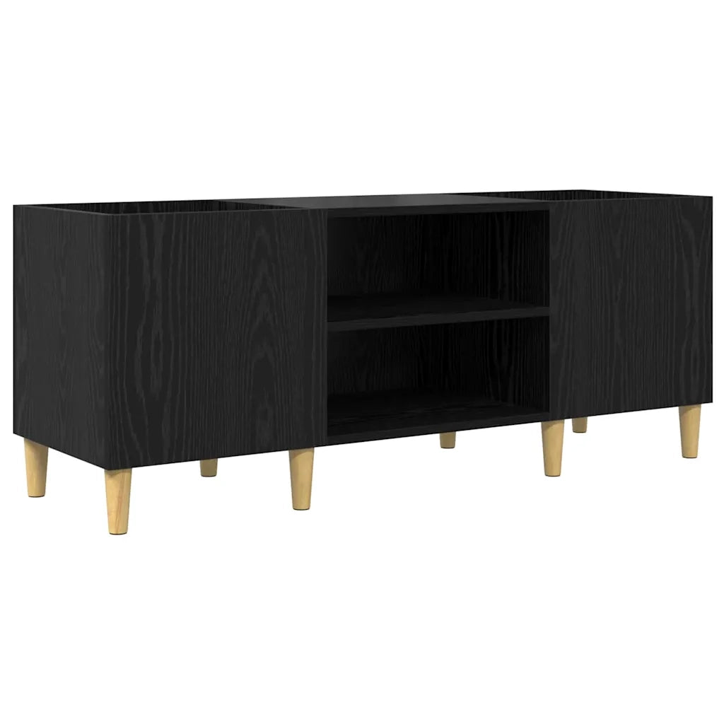 Mobile porta vinili Rovere Nero 121 x 38 x 48 cm