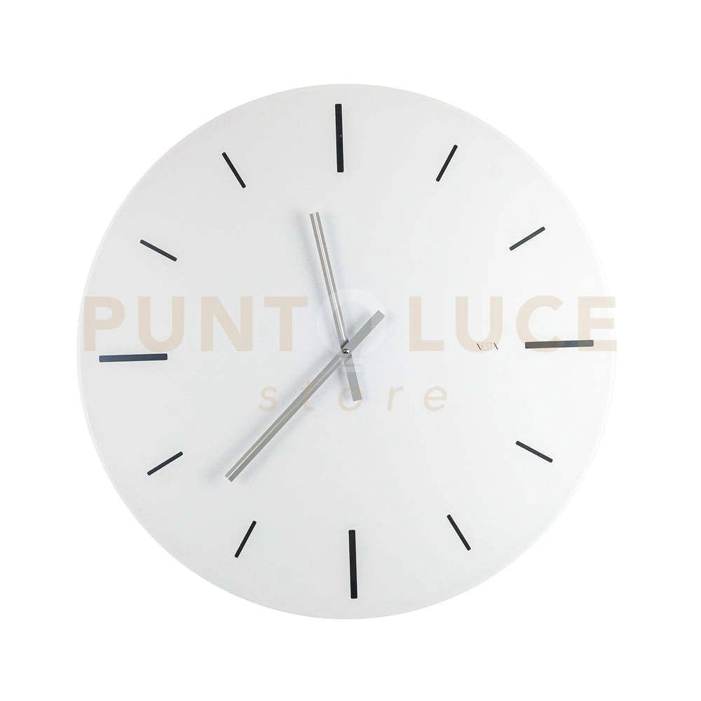 OROLOGIO DA PARETE GRANDE R2 BIANCO IN CRISTALLO ACRILICO