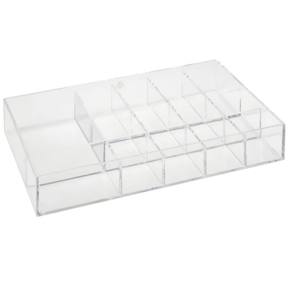 Contenitore Organizer Portatrucco in Plastica 14 Scomparti Porta Trucchi Make Up