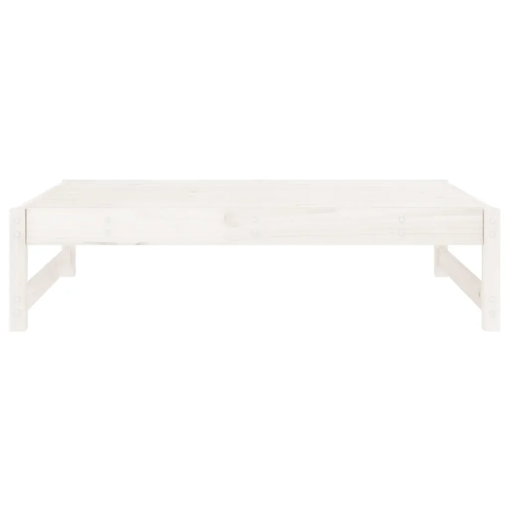 Poggiapiedi da Giardino 120x80 cm Legno Massello di Pino Bianco 825710