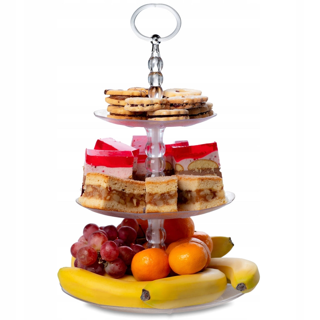 Alzata per torta di frutta grande KADAX a 3 livelli, rotonda