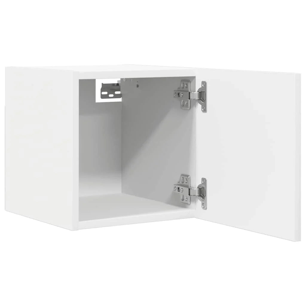 Mobile TV multimediale scaffale TV mobile TV credenza TV per sala da pranzo soggiorno camera da letto montaggio a parete 30,5 x 30 x 30 cm bianco 02_0027753