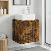 Mobile Lavabo da Parete Rovere Fumo 53 x 35 x 63 cm 890427