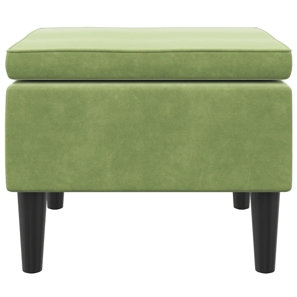 Poggiapiedi con Gambe in Legno Verde Chiaro in Velluto cod mxl 45260