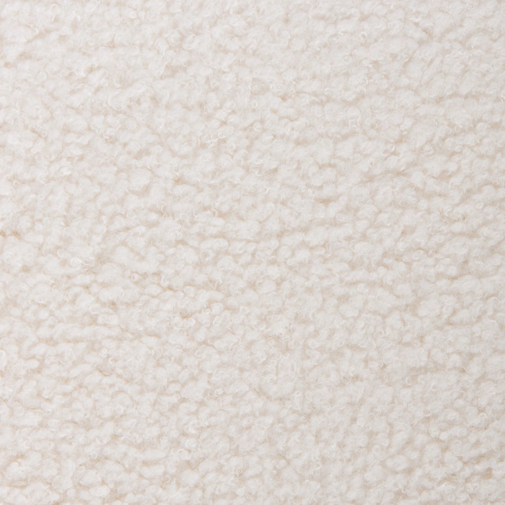Panca Boucle bianco sporco e marrone scuro con gambe in legno imbottite Panca per corridoio e panca da letto