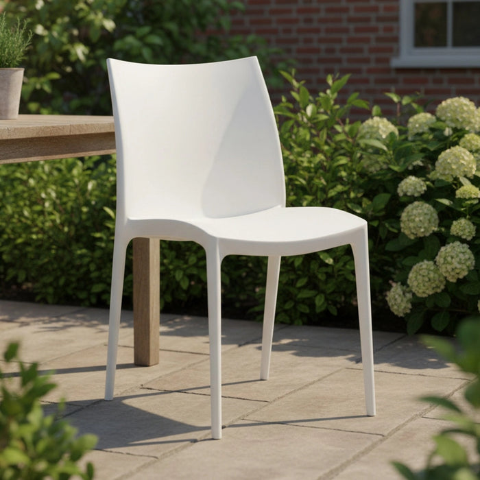 Grover, Sedia da Esterno una Sedia Made in Italy, Bianco