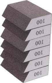 Set di 6 spugne per levigare, granulometria 240 e 320, lavabili e riciclabili, per levigare metalli da cucina e legno - 10 x 7,1 x 2,1 cm