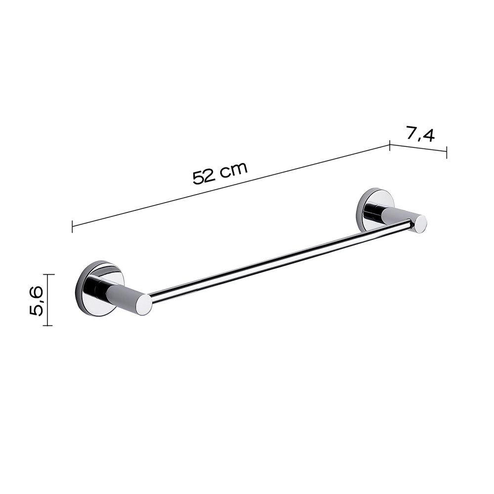 Portasalviette a muro 45 cm Gedy in acciaio cromato | Felce