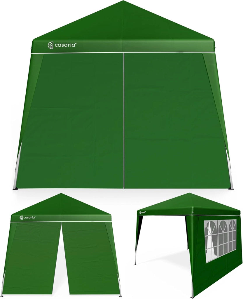 ® Gazebo pop-up, 3 x 3 m, con 4X parti laterali, scelta di colori, protezione UV 50+, con custodia, impermeabile, pieghevole, padiglione pieghevole, tenda per festival, capri rosso