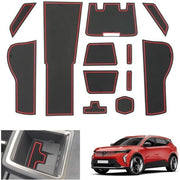 Accessori per Renault Scenic E-Tech 2024 2025, Mattoncini Antislip per Middenconsole, Bekerhouder, Mattoncini Antislip per Deurnaadmatten, Scenic E-Tech (Rosso)