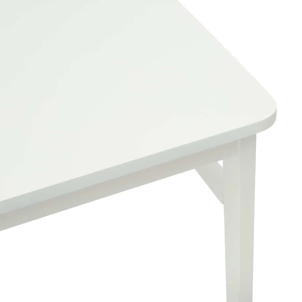 Sedia da pranzo 2 pcs Bianco Legno di gomma solido