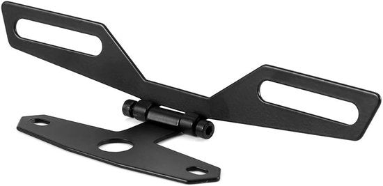 Sostegno di Targa Universale - Ripiegabile - Realizzato in Plastica Duratura - Montaggio sul Pieno - Adatto per Motocicli - Idoneo per Uso Off-Road - Accessorio per Motociclo