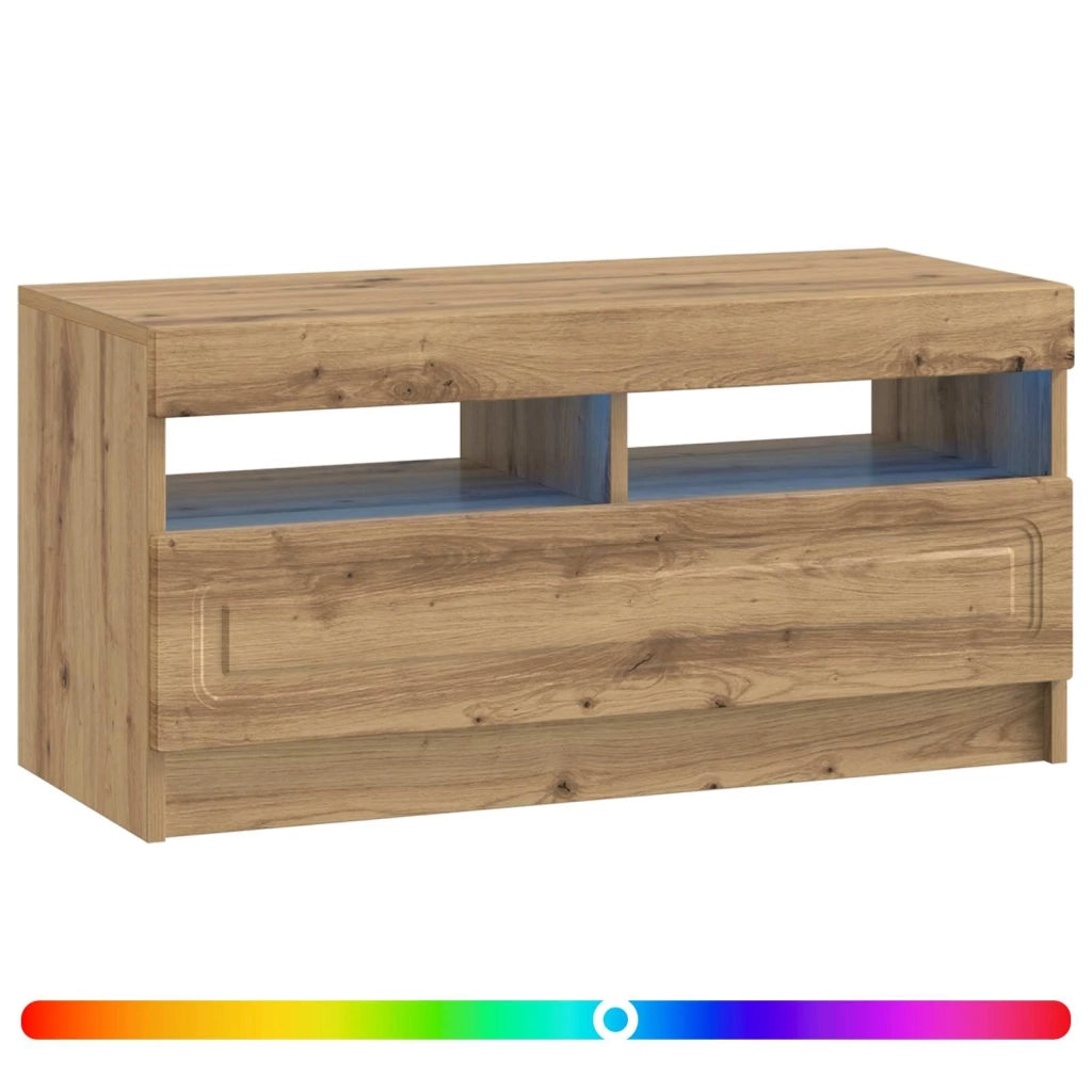 Mobile TV LED Rovere Artigianale Legno ingegnerizzato 897884