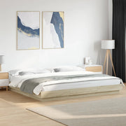 Giroletto Luci LED-Struttura Letto con LED Rovere Sonoma 180x200 cm Legno Multistrato 612259