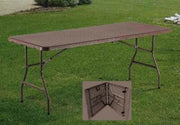 TAVOLO MARRONE COUNTRY RETTANGOLARE RIPIEGHEVOLE CM. 180X75X74H PESO KG. 13