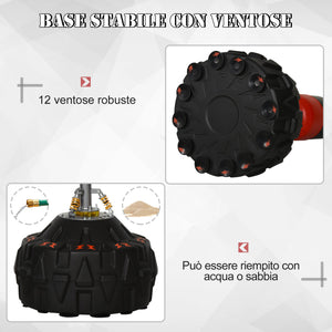 Sacco Boxe Kickboxing da Terra Ø60x180 cm  Nero e Rosso