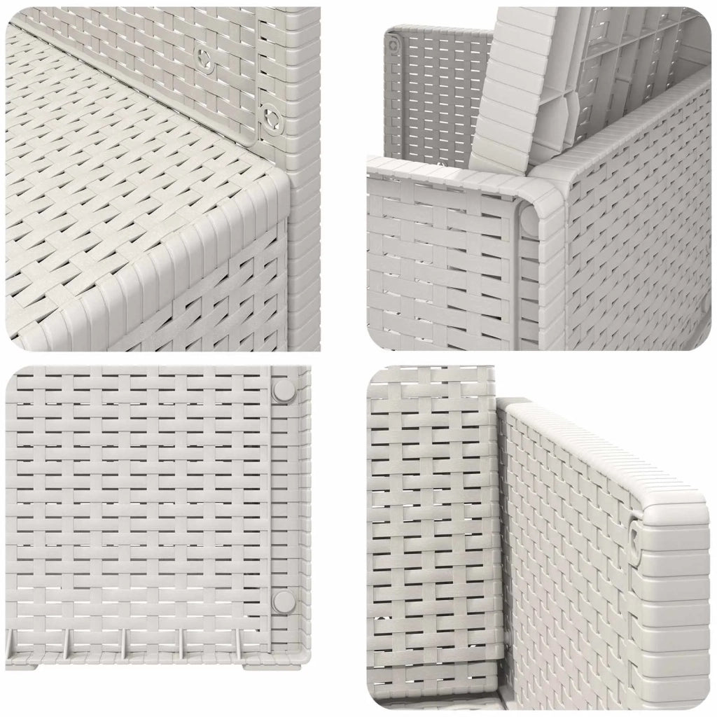 Sedie da pranzo da giardino 2 pcs Bianco PP