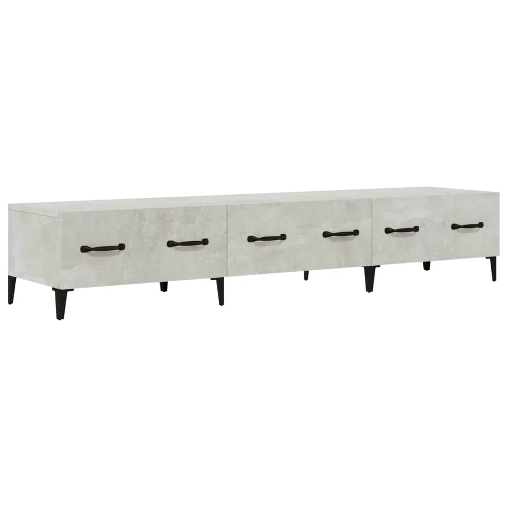 Mobile TV multimediale scaffale TV credenza mobile TV sala da pranzo soggiorno camera da letto 150 x 34,5 x 30 cm legno ingegnerizzato grigio 02_0026014