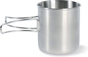 Tazza manico tè 600 ml acciaio inossidabile manici ripiegabili 1L.
