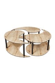 Set di tavolini in legno "Yin" 70 x 70 x 38 cm - Rovere