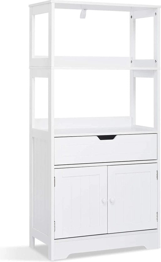 Cassettone Bagnocamera Alto - Cassettone di Archiviazione - 60x30x120cm - Comodino - Arredamento Bagnocamera - Cassettone Alto per Salotto/Camera da Bagno - Bianco