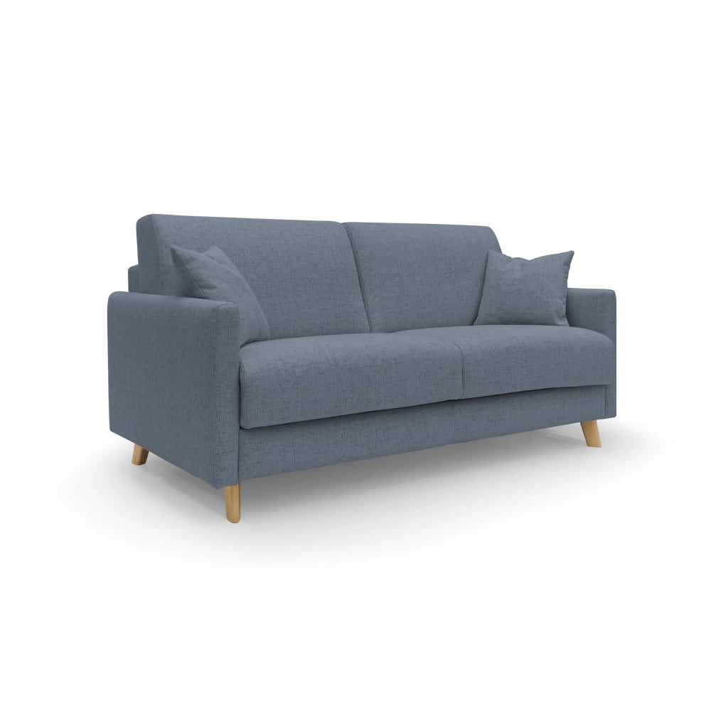 Edgar Divano letto matrimoniale in tessuto felis impermeabile T03 180 cm (mat. 140x197) blu