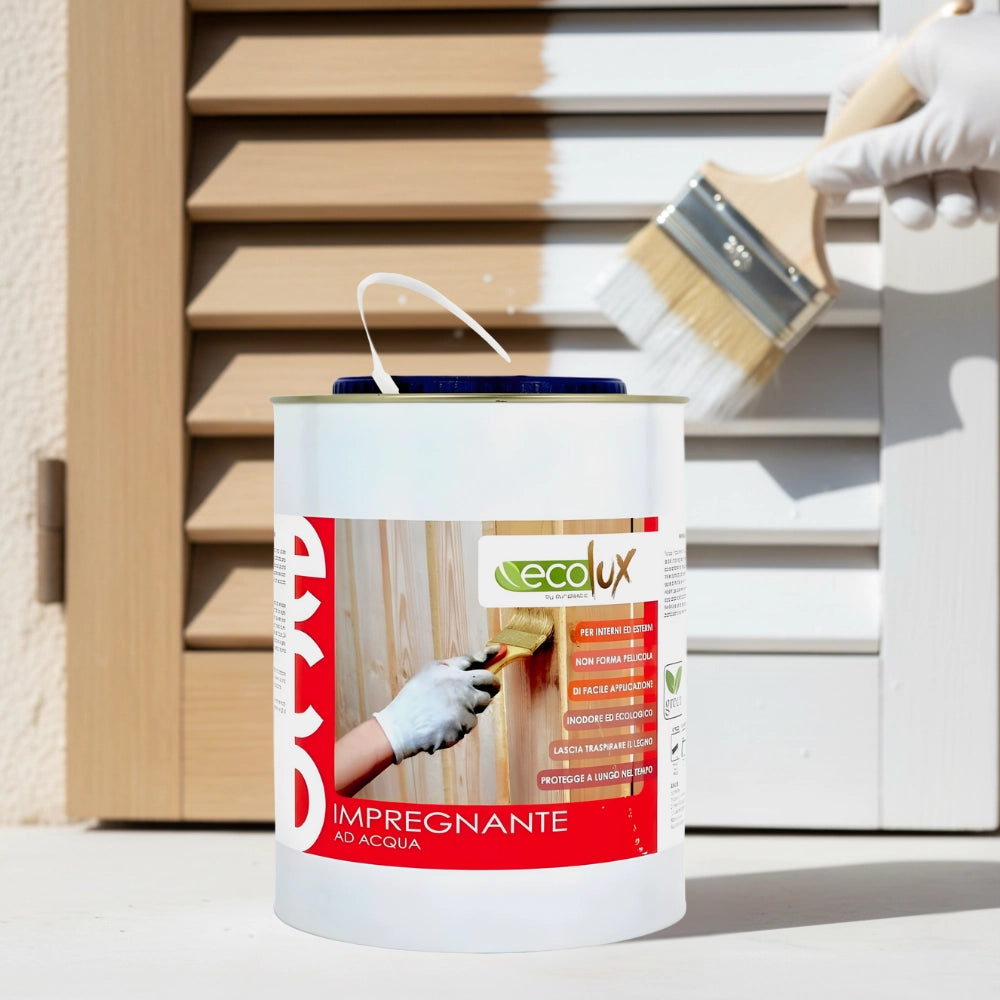Ecolux impregnante fondo protettivo acrilico pigmentato bianco per legno *** formato 2.5 lt, confezione 1