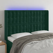 Testiera a LED Verde Scuro 147x16x118/128 cm in Vellutocod mxl 73905