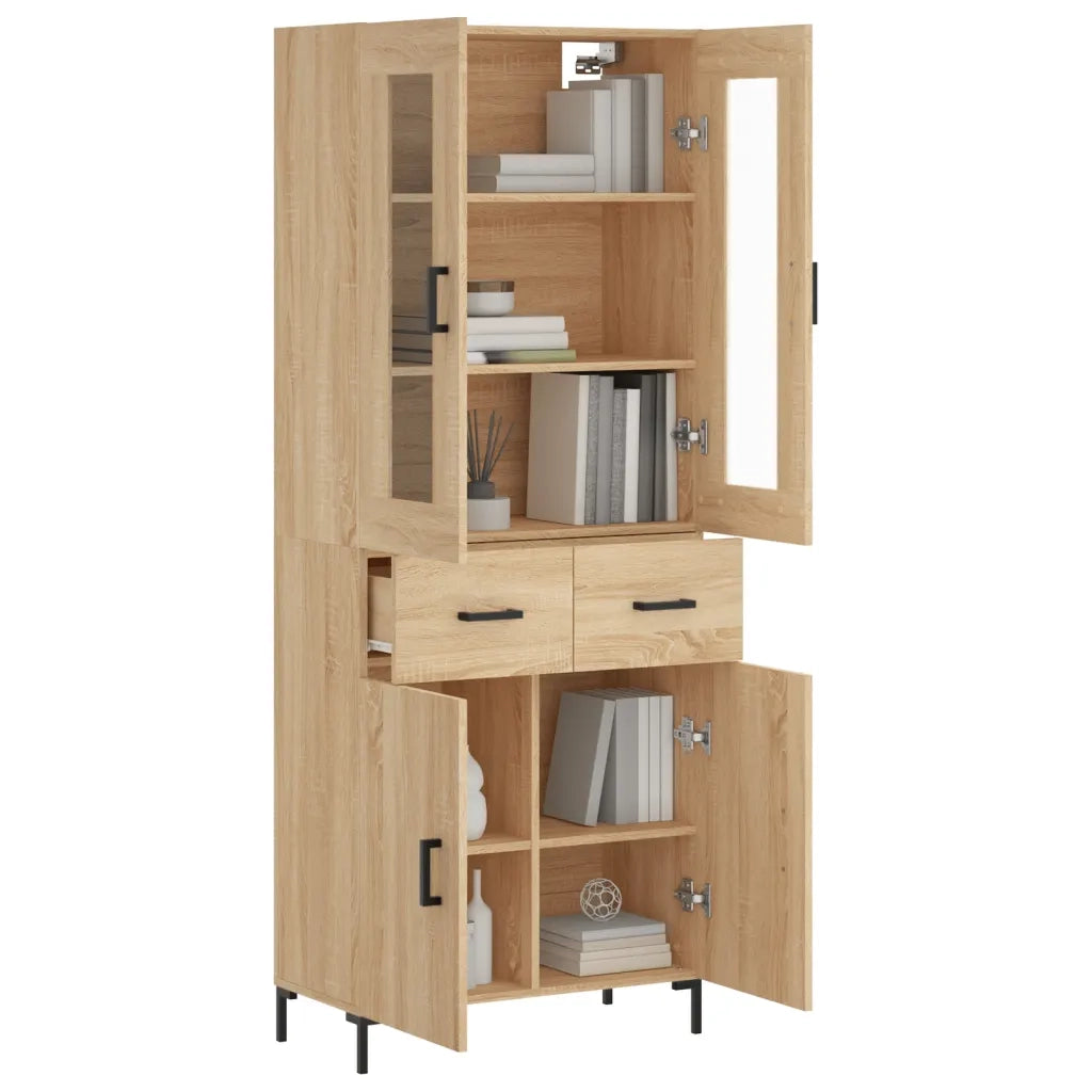 Credenza Rovere Sonoma 69,5x34x180 cm in Legno Multistrato 3198532