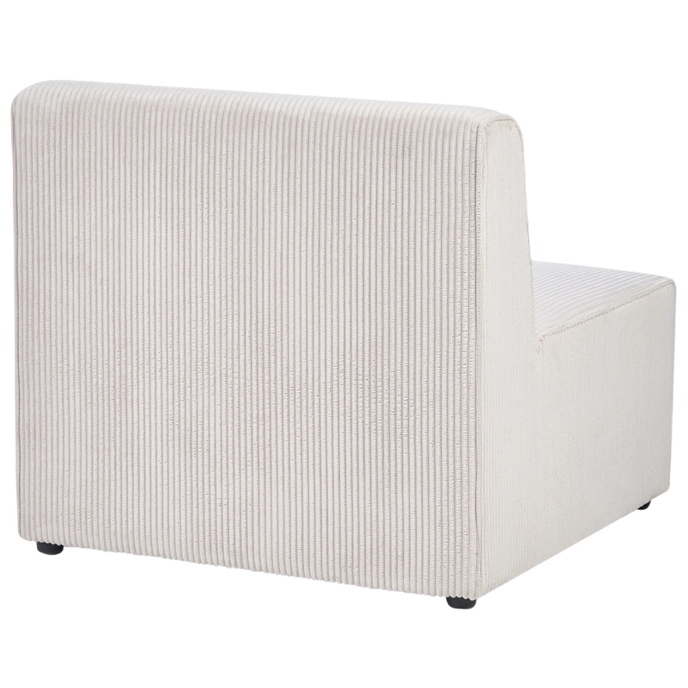 Poltrona Rettangolare in Velluto Colore Beige stile moderno monoposto